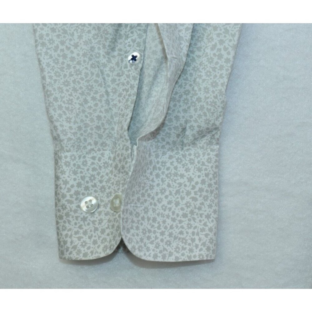 Bonobos Desk To Dinner Men's Shirt Size XL White Flowers Printed Long Sleeve - Picture 6 of 11